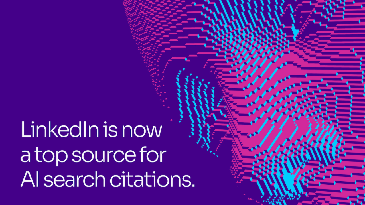 Linkedin is now a top source for AI search citations